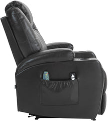 Sessel Hepler mit Massagefunktion Kunstleder - braun