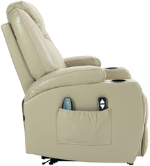 Sessel Hepler mit Massagefunktion Kunstleder - creme