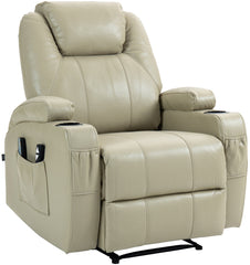 Sessel Hepler mit Massagefunktion Kunstleder - creme