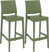 2er Set Barhocker Maya - oliv