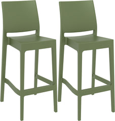 2er Set Barhocker Maya - oliv