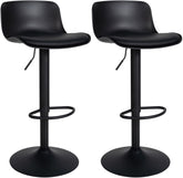 2er Set Barhocker Almada Kunstleder - schwarz