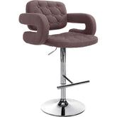 Barhocker Dublin STOFF C - braun - InfinityMarket