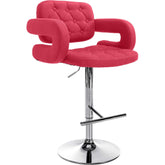 Barhocker Dublin STOFF C - rot - InfinityMarket