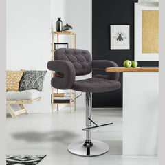 Barhocker Dublin STOFF C - dunkelgrau - InfinityMarket