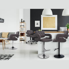 Barhocker Dublin STOFF C - dunkelgrau - InfinityMarket