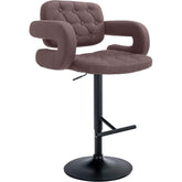 Barhocker Dublin STOFF schwarz - braun