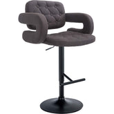 Barhocker Dublin STOFF schwarz - dunkelgrau