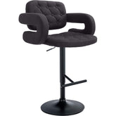 Barhocker Dublin STOFF schwarz - schwarz
