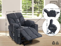Sessel Andover Stoff - dunkelgrau