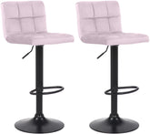 2er Set Barhocker Feni Samt - rosa by Dropshipping-Europe – Barhocker