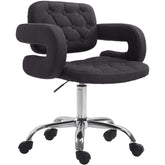 Arbeitshocker Dublin Stoff - schwarz