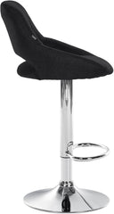 2er Set Barhocker Milet Stoff C - schwarz