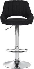 2er Set Barhocker Milet Stoff C - schwarz