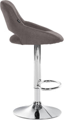 2er Set Barhocker Milet Stoff C - dunkelgrau