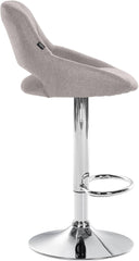 2er Set Barhocker Milet Stoff C - grau