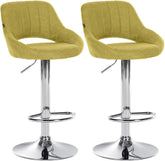 2er Set Barhocker Milet Stoff C - gr�n