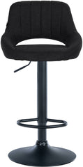 2er Set Barhocker Milet Stoff B - schwarz