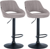 2er Set Barhocker Milet Stoff B - grau