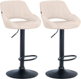 2er Set Barhocker Milet Stoff B - creme