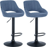 2er Set Barhocker Milet Stoff B - blau