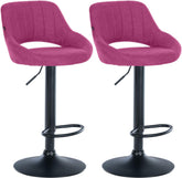 2er Set Barhocker Milet Stoff B - lila