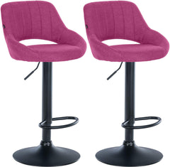 2er Set Barhocker Milet Stoff B - lila