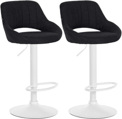 2er Set Barhocker Milet Stoff W - schwarz