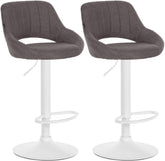 2er Set Barhocker Milet Stoff W - dunkelgrau