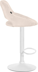 2er Set Barhocker Milet Stoff W - creme