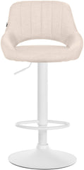 2er Set Barhocker Milet Stoff W - creme