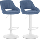 2er Set Barhocker Milet Stoff W - blau