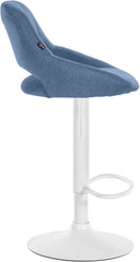 2er Set Barhocker Milet Stoff W - blau