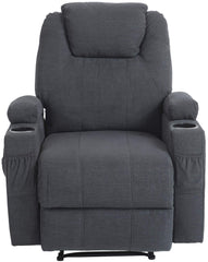 Sessel Hepler mit Massagefunktion Stoff - dunkelgrau