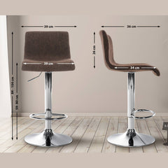 Barhocker Hoover Stoff C - braun