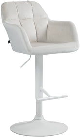 Barhocker Natoma Samt wei� - creme