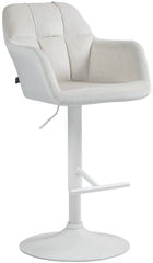 Barhocker Natoma Samt wei� - creme