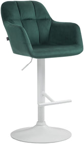 Barhocker Natoma Samt wei� - gr�n