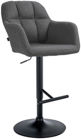 Barhocker Natoma Stoff schwarz - dunkelgrau