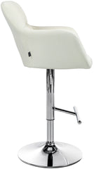 Barhocker Natoma Stoff chrom - creme