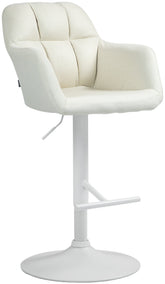 Barhocker Natoma Stoff wei� - creme