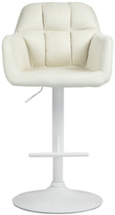 Barhocker Natoma Stoff wei� - creme