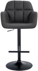 Barhocker Natoma Kunstleder schwarz - schwarz