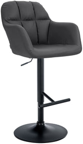 Barhocker Natoma Kunstleder schwarz - schwarz