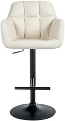 Barhocker Natoma Kunstleder schwarz - creme