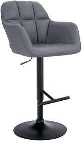Barhocker Natoma Kunstleder schwarz - grau
