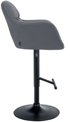 Barhocker Natoma Kunstleder schwarz - grau