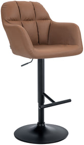 Barhocker Natoma Kunstleder schwarz - hellbraun