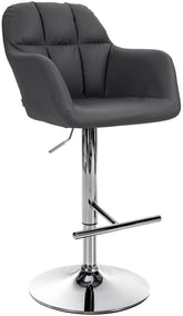 Barhocker Natoma Kunstleder chrom - schwarz