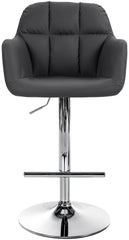 Barhocker Natoma Kunstleder chrom - schwarz